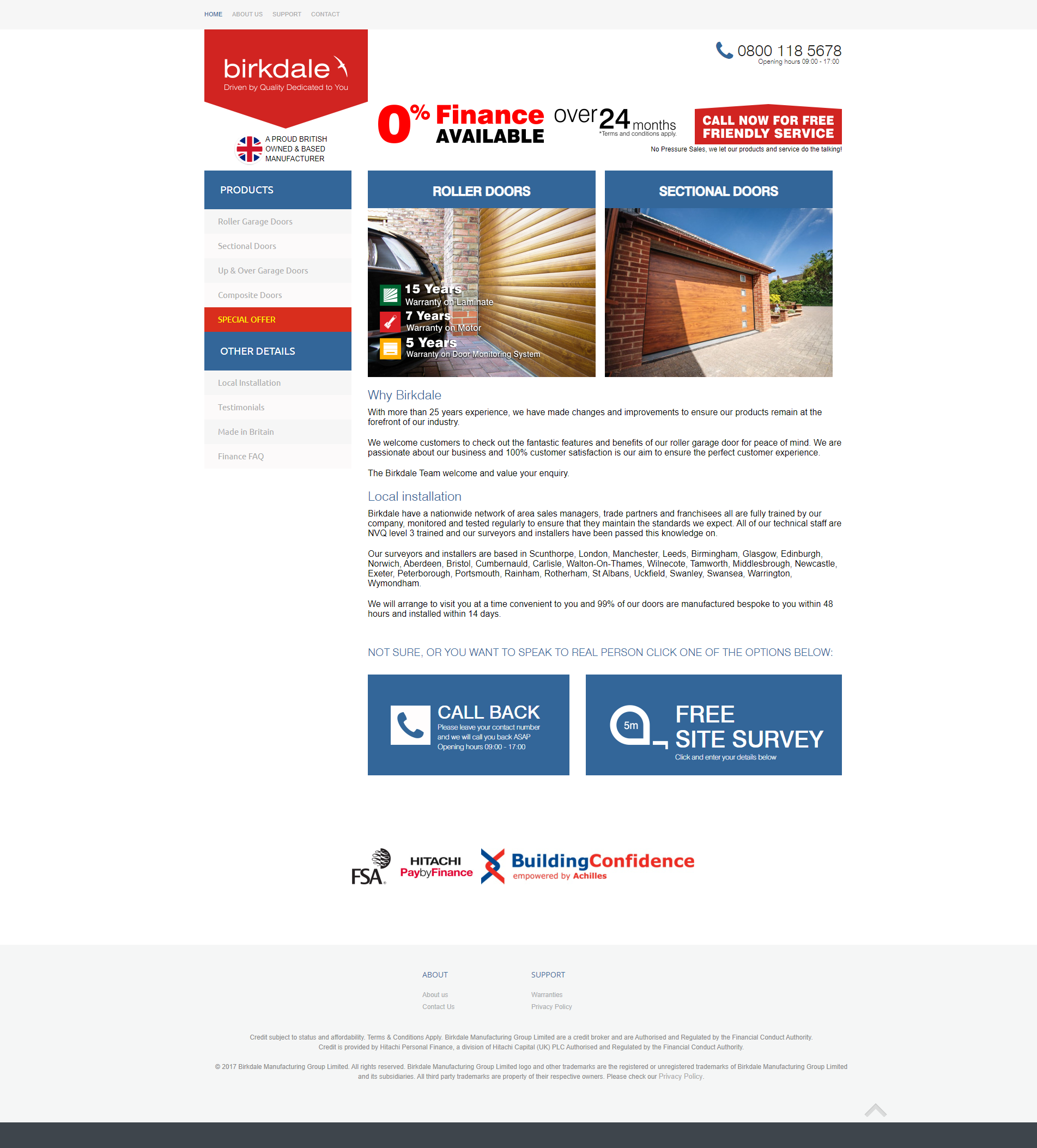 Strona do zamawiania bram garażowych wersja 3